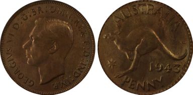 1943 Y. (p) 1D MS64RB