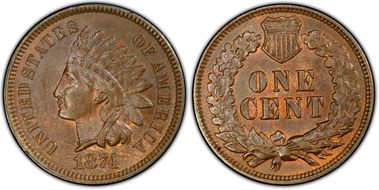 1874 1C MS64BN