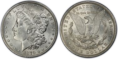 1879-O $1 VAM 28 O/Horizontal O AU53