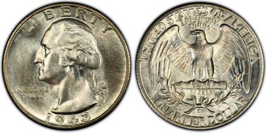 1943-S 25C Doubled Die Obverse MS65
