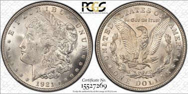 1921 $1 VAM 40A Denticle Clash MS64