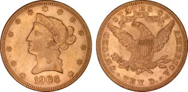 1906-D $10 MS62