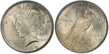 1922 $1 Scar Cheek, VAM 5A MS63