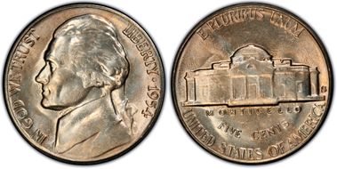 1954-S/D 5C Overmintmark FS-501 MS65