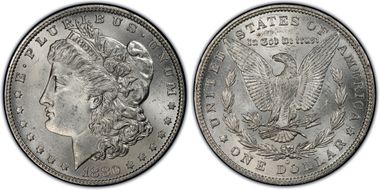 1880-O $1 VAM 21 Checkmark MS62