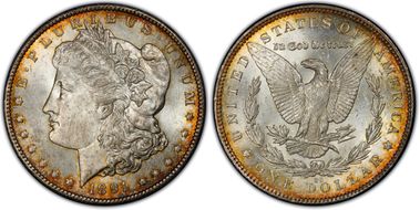 1891-CC $1 VAM 3, Spitting Eagle MS63