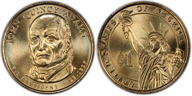 2008-D $1 John Quincy Adams Position A MS65
