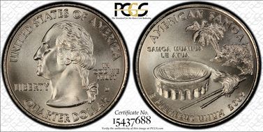 2009-D 25C American Samoa Satin Finish SP69