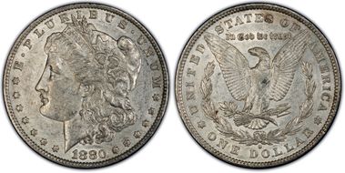 1880-O $1 VAM 48 Hangnail AU50