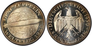 1930-A 5 Mk Zeppelin J-343 PR67CAM