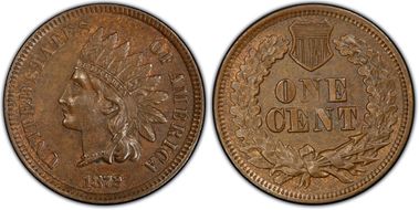 1872 1C Shallow N  FS-901 AU58BN