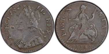 '1747' 1/2P Machin's Mills VF25BN