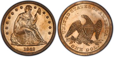 1842 $1 PR62