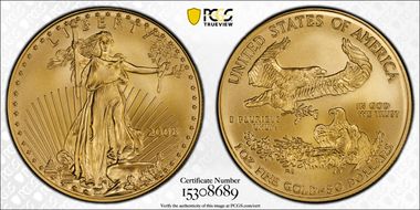 2008-W $50 Burnished Gold Eagle SP69