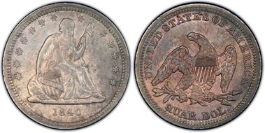 1840 25C Drapery AU53