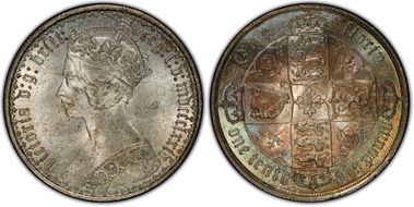 1874 Florin S-3893 MS65