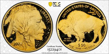 2009-W $50 American Buffalo .9999 Fine Gold First Strike PR70DCAM