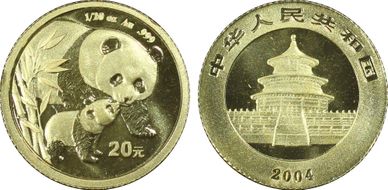 2004 20 Yn Panda Gold MS69