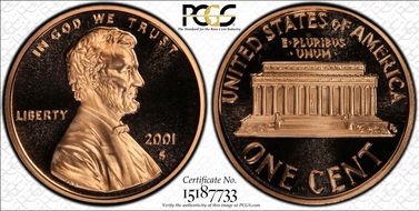 2001-S 1C PR70DCAM