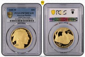 2009-W $50 American Buffalo .9999 Fine Gold PR70DCAM