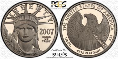 2007-W $25 Statue of Liberty PR70DCAM