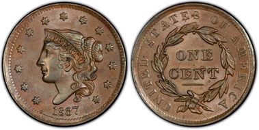 1837 1C N-11 MS63BN