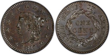 1817 1C N-6 MS63BN