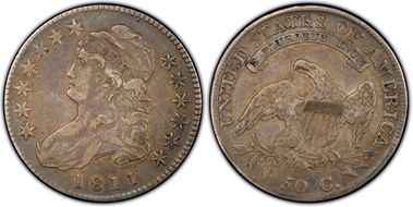 1811 50C Small 8 VF30