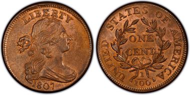 1807 1C S-276 Large Fraction MS64RB