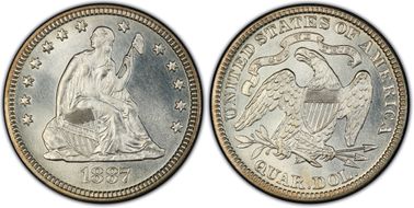 1887 25C MS64