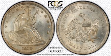 1839 50C No Drapery MS63