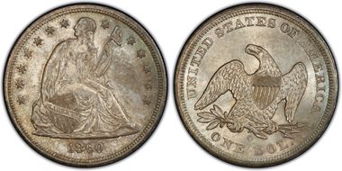 1860-O $1 MS64
