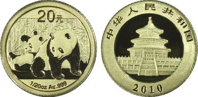 2010 20 Yn Panda Gold MS70