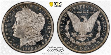 1885-O $1 MS61DMPL