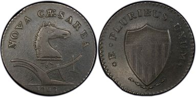 1787 NJ 1/2P Large Plan, Plain Shield VF30BN