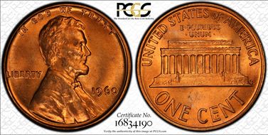 1960 1C Small Date MS66RD