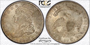 1836 50C 50/00, Lettered Edge MS63