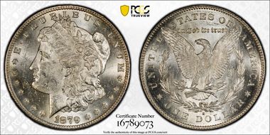 1879-S $1 VAM 25, Rev. of 1878 MS62