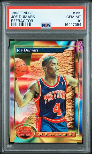 1993 Finest FINEST Refractor #199 Joe Dumars front