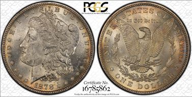 1878 7TF $1 Reverse of 1879 MS63