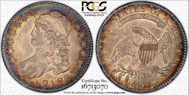 1812 50C AU55