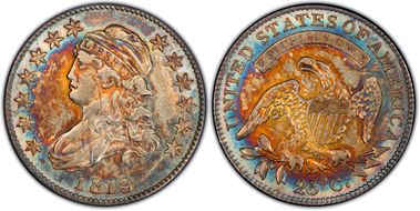 1819 25C Small 9 AU58