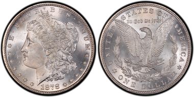 1878 7TF $1 VAM 203, Short Leaf MS65