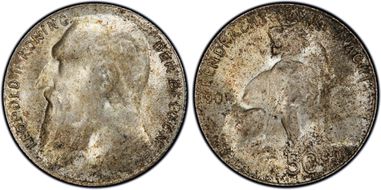 1901 50C DER BELGEN MS65