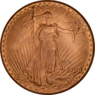 1908 $20 No Motto MS65