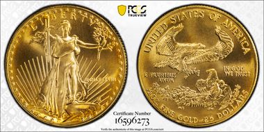1988 $25 Gold Eagle MS70