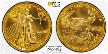 1988 $25 Gold Eagle MS70