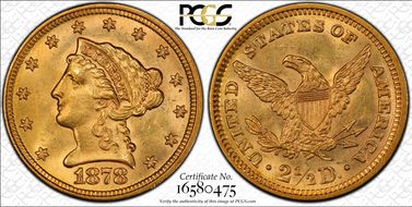 1878 $2.50 MS63