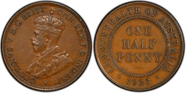 1923 1/2D AU53BN
