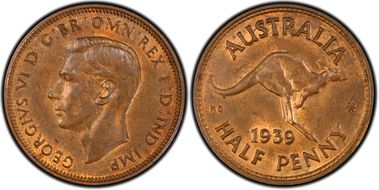 1939 1/2D Kangaroo Reverse MS64RB